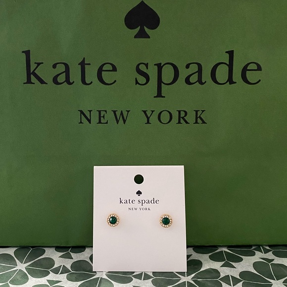 Kate spade NWT emerald pave studs - Picture 1 of 4